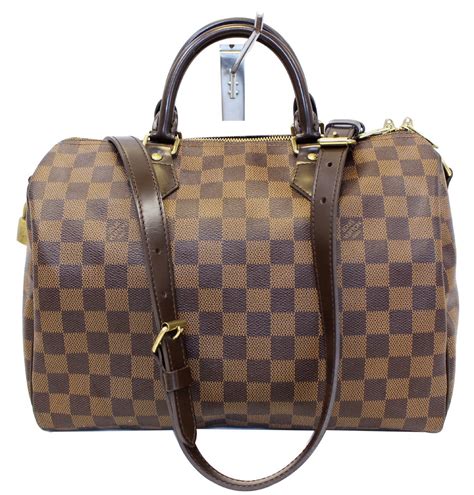 authentic louis vuitton speedy 30 damier ebene|speedy 30 with shoulder strap.